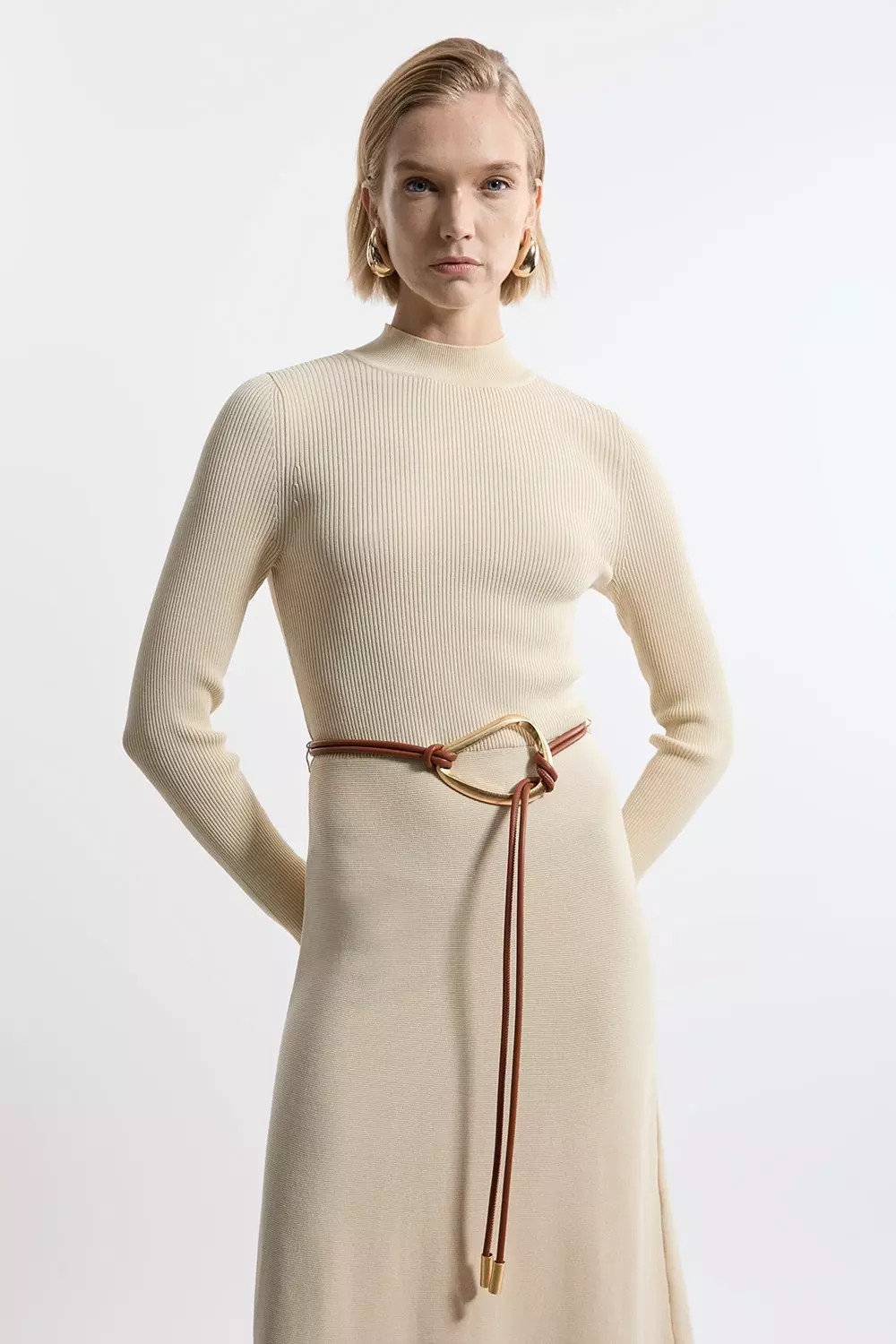 KAREN MILLEN* レザー 金具ディテール ウエストベルト Karen Millen(カレンミレン) ベルト(レディース) - 海外通販のBUYMA